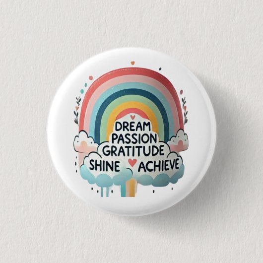 Badge Rond 2,50 Cm Bouton Vibes positives (Devant)