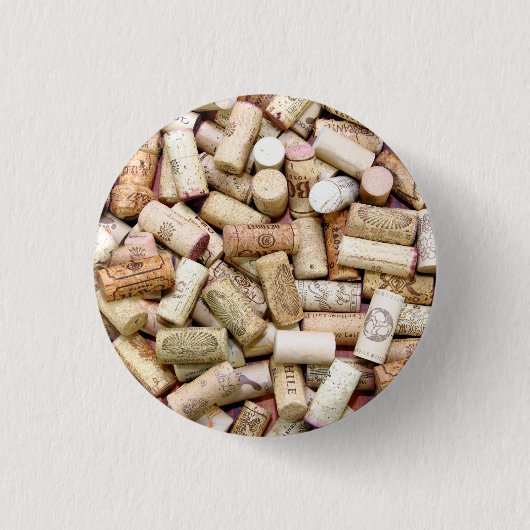 Badge Rond 2,50 Cm Bouton Vin Corks (Devant)