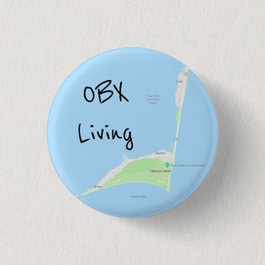 Badge Rond 2,50 Cm Bouton vivant de carte d'OBX (Devant)
