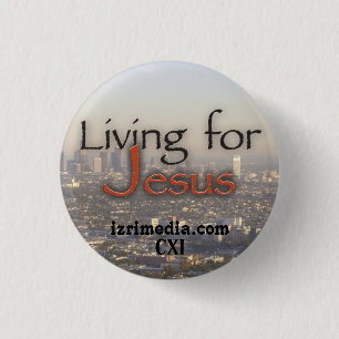 Badge Rond 2,50 Cm Bouton Vivre pour Jésus Pinback