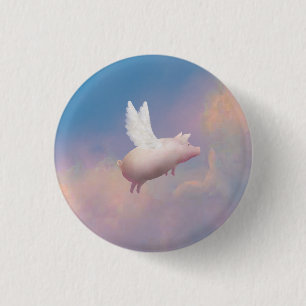 Badge Rond 2,50 Cm bouton volant de porc