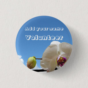 Badge Rond 2,50 Cm Bouton volontaire d'orchidée