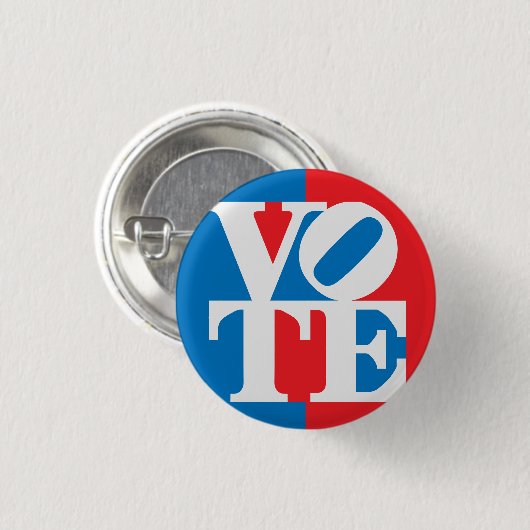 Badge Rond 2,50 Cm Bouton Vote (Devant & derrière)