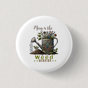 Badge Rond 2,50 Cm Bouton Weed Warrior