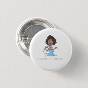 Badge Rond 2,50 Cm Bouton Whitney Houston 