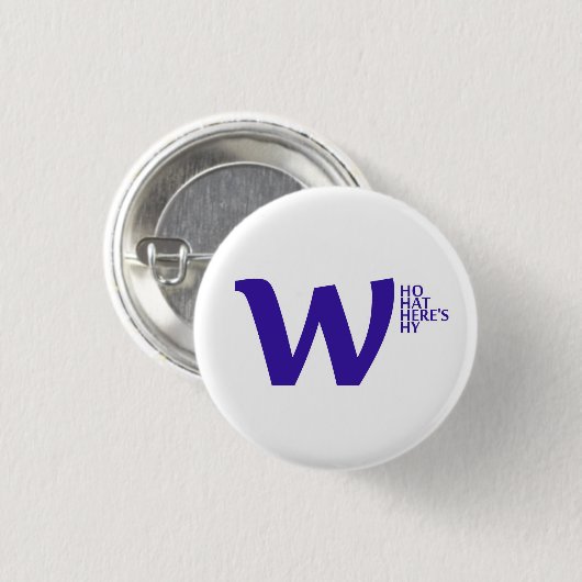 Badge Rond 2,50 Cm bouton - whowhatwhereswhy.com (Devant & derrière)