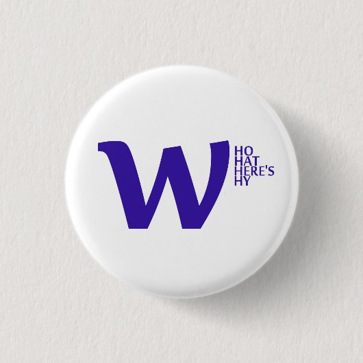 Badge Rond 2,50 Cm bouton - whowhatwhereswhy.com (Devant)