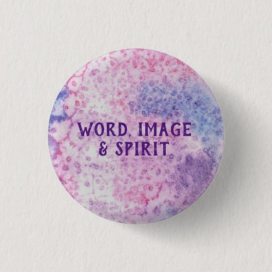 Badge Rond 2,50 Cm Bouton Word, Image et Esprit (Devant)