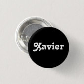 Badge Rond 2,50 Cm Bouton Xavier (Devant & derrière)