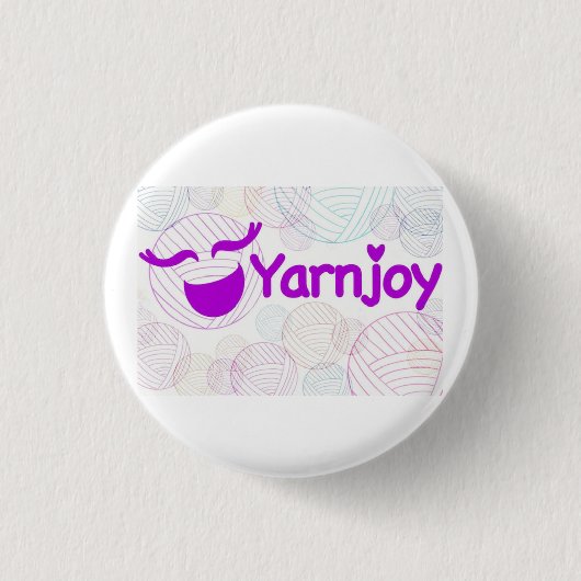 Badge Rond 2,50 Cm Bouton Yarnjoy (Devant)