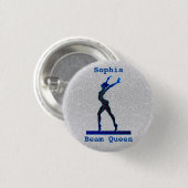 Badge Rond 2,50 Cm Boutons à broches pour filles Beam Queen Custom Gy (Devant & derrière)