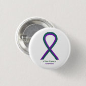 Badge Rond 2,50 Cm Boutons à ruban de sensibilisation vert et violet (Devant & derrière)