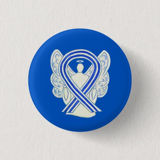 Badge Rond 2,50 Cm Boutons Angel de ruban de sensibilisation à la SLA (Devant)