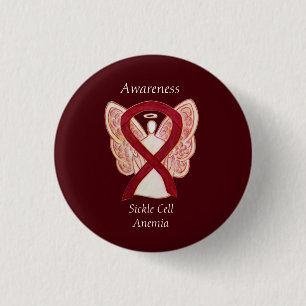 Badge Rond 2,50 Cm Boutons Angel de ruban de sensibilisation à l'an
