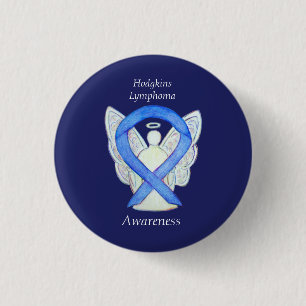 Badge Rond 2,50 Cm Boutons Angel du ruban de sensibilisation au lymph