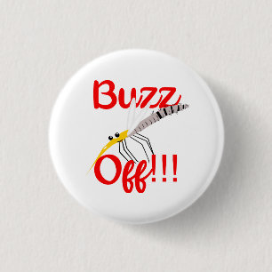 Badge Rond 2,50 Cm Boutons Buzz Off