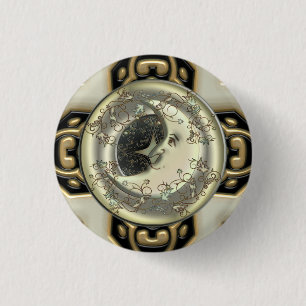 Badge Rond 2,50 Cm Boutons célestes de lune
