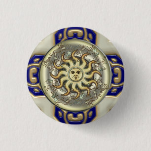 Badge Rond 2,50 Cm Boutons célestes de Sun