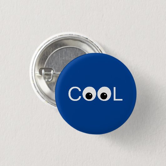 Badge Rond 2,50 Cm Boutons cool sur bleu (Devant & derrière)