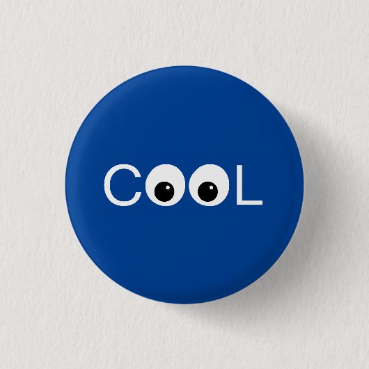 Badge Rond 2,50 Cm Boutons cool sur bleu (Devant)