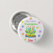 Badge Rond 2,50 Cm Boutons d'anniversaire pour enseignants (Devant & derrière)