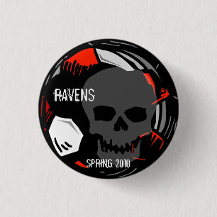 Badge Rond 2,50 Cm Boutons de crâne du football