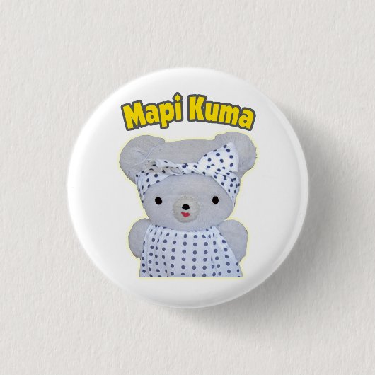 Badge Rond 2,50 Cm Boutons de Mapi Kuma (Devant)