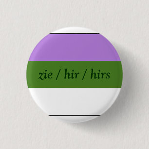 Badge Rond 2,50 Cm Boutons de pronom de YER de sélection