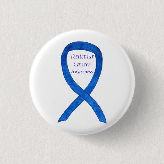 Badge Rond 2,50 Cm Boutons de ruban de sensibilisation au cancer test (Devant)