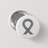 Badge Rond 2,50 Cm Boutons d'épingle Angel Noir et Blanc (Devant & derrière)