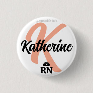 Badge Rond 2,50 Cm Boutons et cornes d'infirmière personnalisés Soi