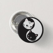 Badge Rond 2,50 Cm Boutons et Ninji de YinYang (Devant & derrière)
