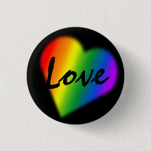 Badge Rond 2,50 Cm Boutons gay pride - Boutons d'amour arc-en-ciel du
