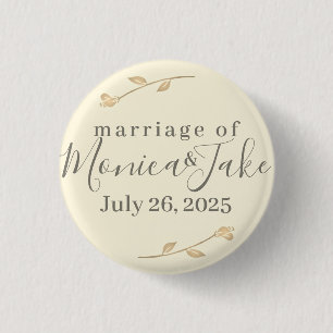 Badge Rond 2,50 Cm Boutons mariages