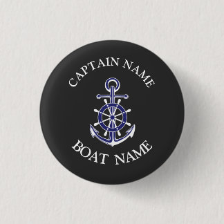 Badge Rond 2,50 Cm Boutons marins de capitaine personnalisés