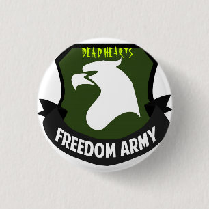 Badge Rond 2,50 Cm Boutons morts de roman de coeurs