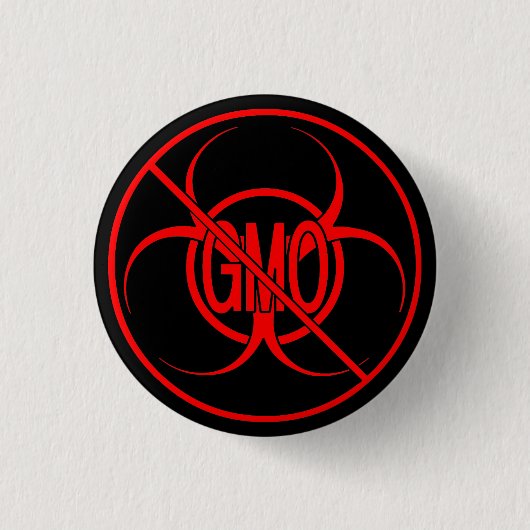 Badge Rond 2,50 Cm Boutons OGM Avertissement Biodanger Boutons OGM Pi (Devant)