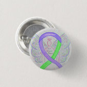 Badge Rond 2,50 Cm Boutons ruban de sensibilisation à la maladie de L (Devant & derrière)