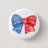 Badge Rond 2,50 Cm Bow patriotique (Devant)