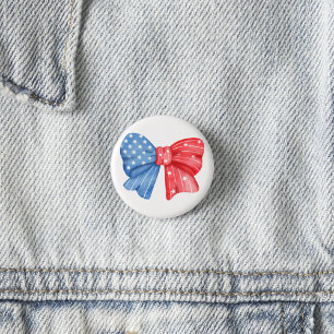 Badge Rond 2,50 Cm Bow patriotique