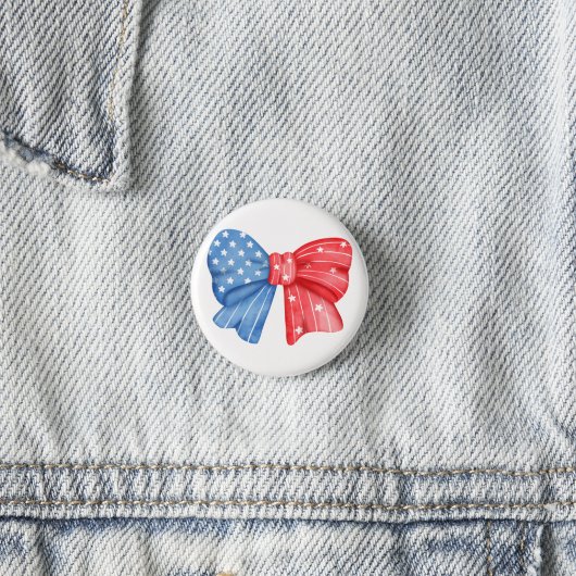 Badge Rond 2,50 Cm Bow patriotique