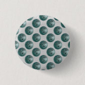 Badge Rond 2,50 Cm Bowling Ball Leopard Turquoise (Devant)