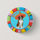 Badge Rond 2,50 Cm Boxe Fiesta (Devant)