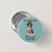 Badge Rond 2,50 Cm Boxer papa (Devant & derrière)