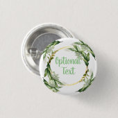 Badge Rond 2,50 Cm Branches d'olivier en fleurs (Devant & derrière)