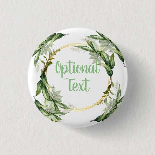 Badge Rond 2,50 Cm Branches d'olivier en fleurs (Devant)