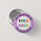 Badge Rond 2,50 Cm Branded Your Business Promotional Button Template (Devant & derrière)