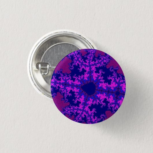 Badge Rond 2,50 Cm Brasage fractal pourpre (Devant & derrière)