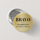 Badge Rond 2,50 Cm BRAVO 50ème bouton (Devant & derrière)