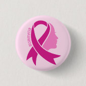 Badge Rond 2,50 Cm Breast Cancer Awareness Ribbon (Devant)